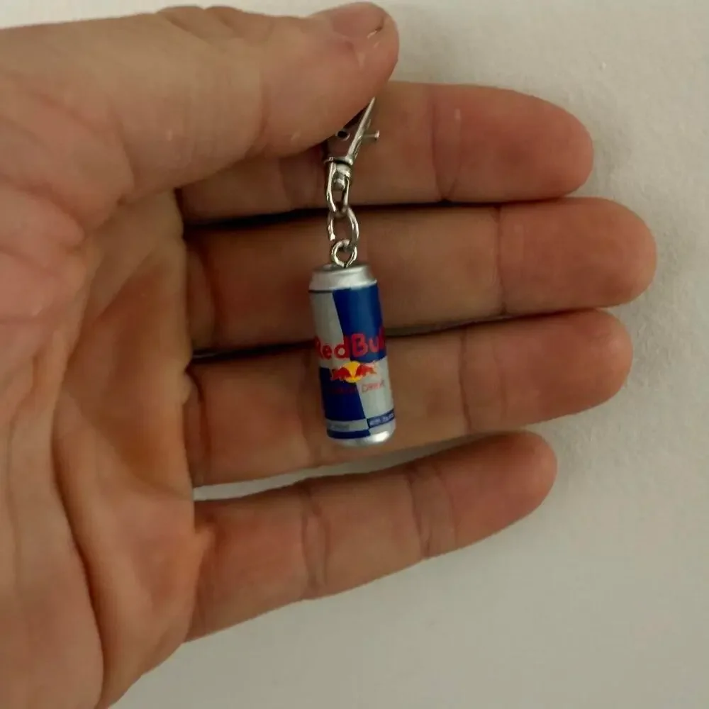 Red bull can keychain keychain